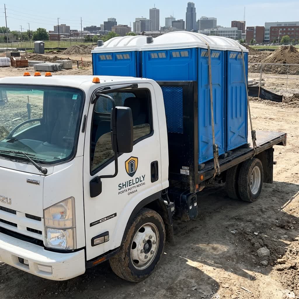 Shieldly Porta Potty Rental Omaha delivery truck